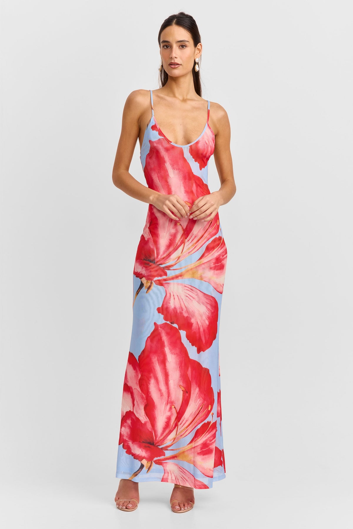 Vestido largo Vera azul floral - talla S