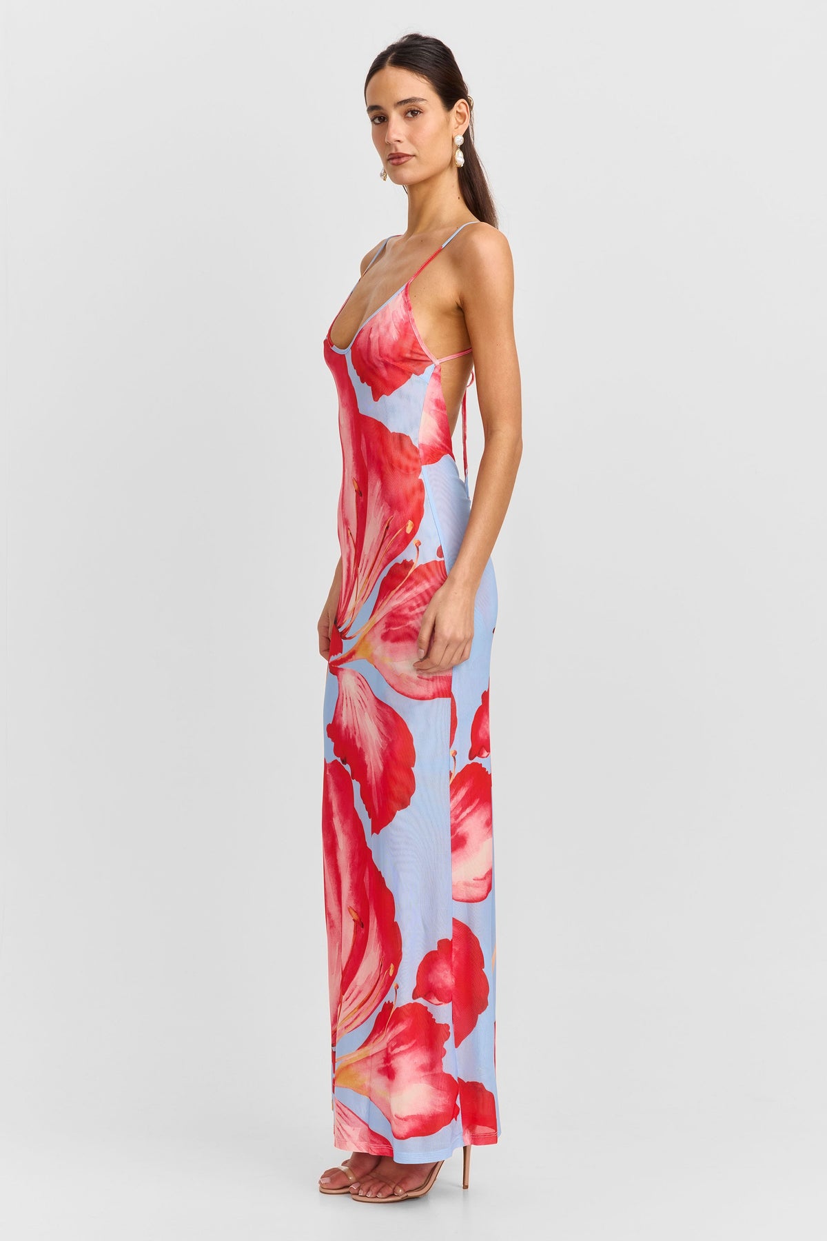 Vestido largo Vera azul floral - talla M