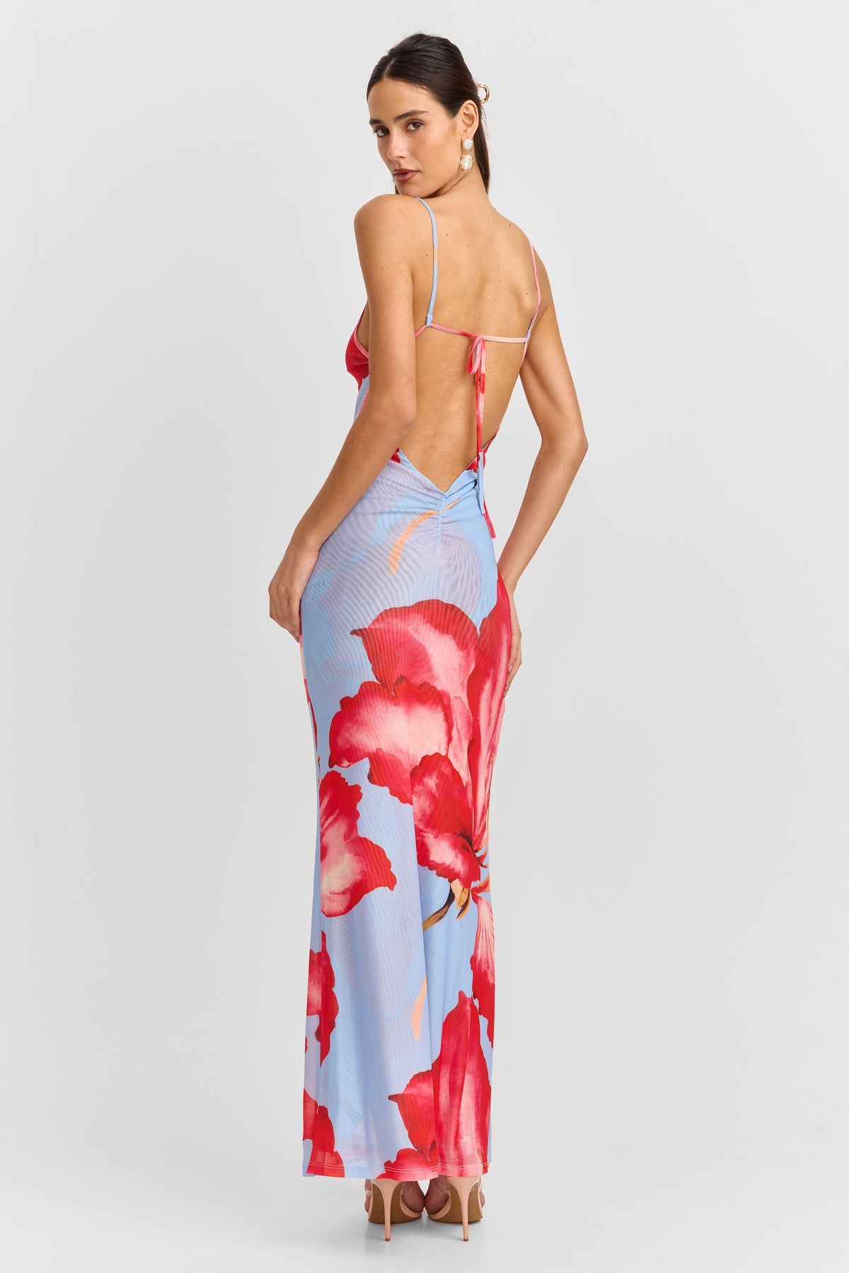 Vestido largo Vera azul floral - talla L