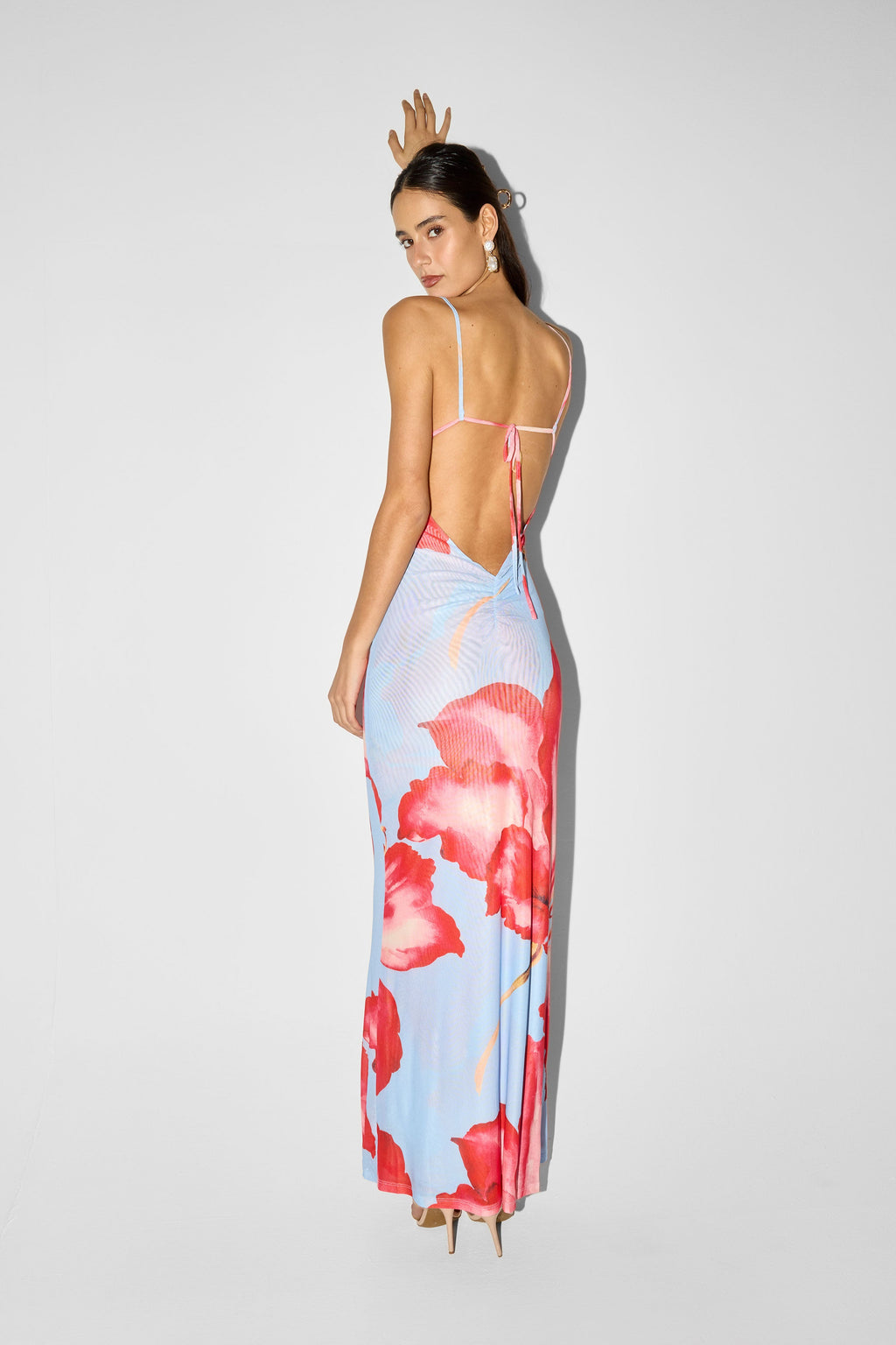 Vestido largo Vera azul floral - talla XXL