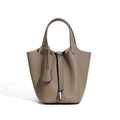 De mujer Piel auténtica Plateado Hebilla Cesta Bolso