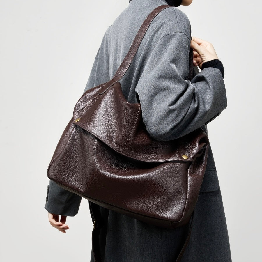 De mujer Retro Piel auténtica Suave Minimalista Casual Bolso tote
