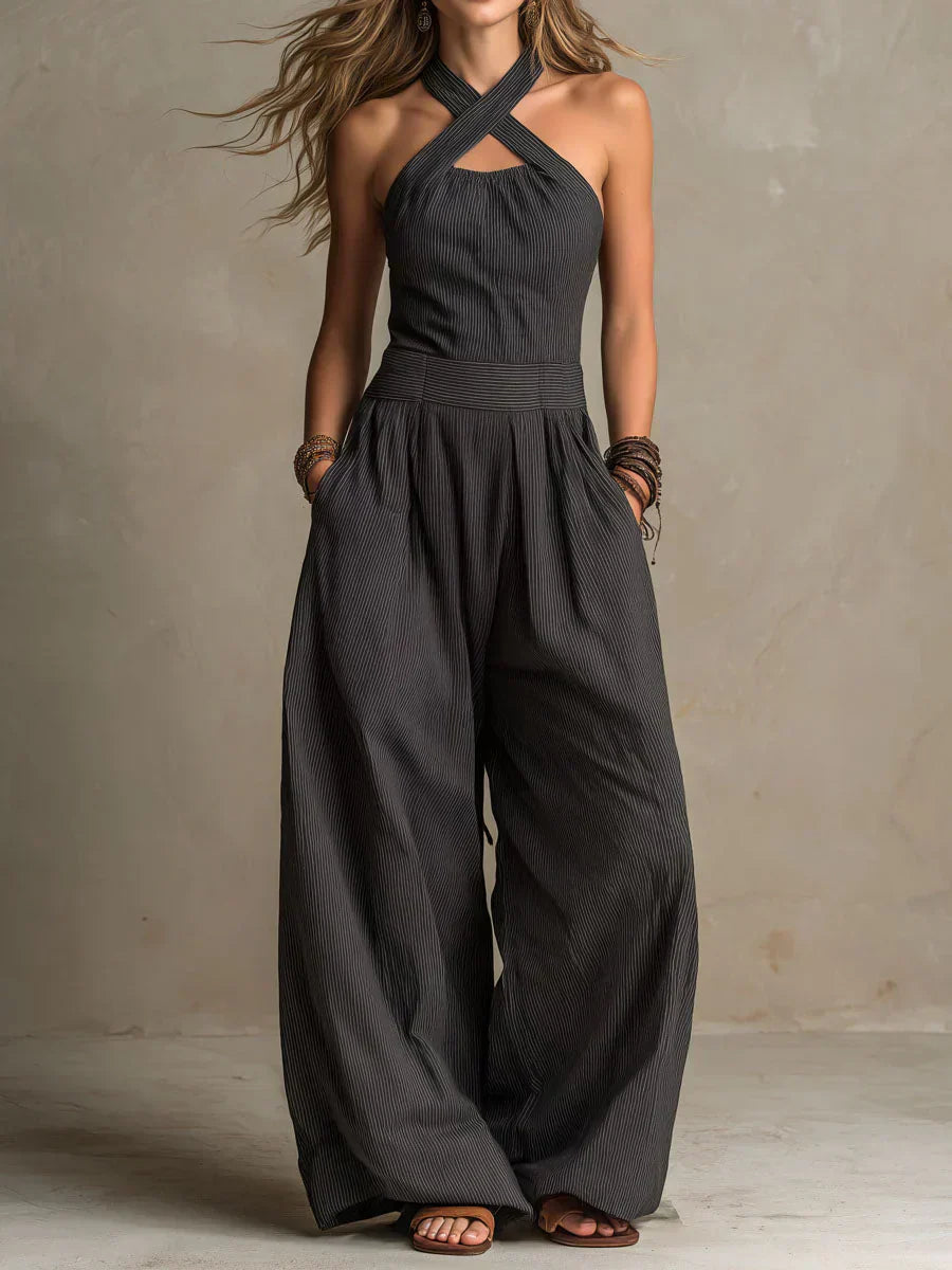 Blanca · Mono Elegante con Escote Incrociato