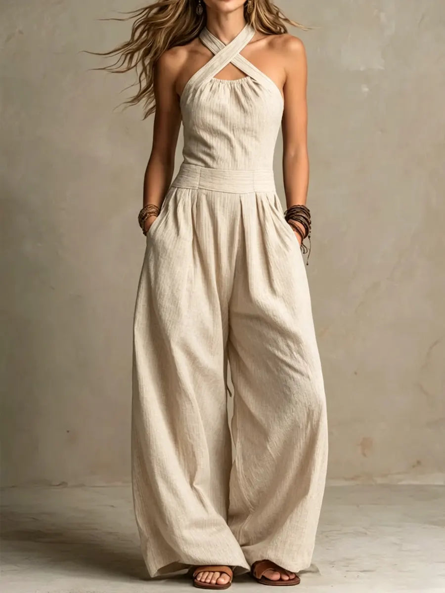 Blanca · Mono Elegante con Escote Incrociato