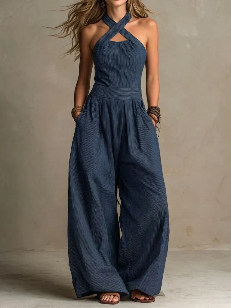 Blanca · Mono Elegante con Escote Incrociato